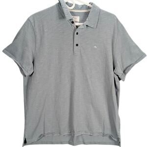 rag bone Shirt Mens XL Light Blue Polo Golf Short Sleeve 100% Cotton Preppy Work